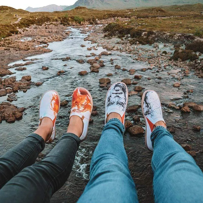 Casual Shoes Narrow Width SILENT MAN Art Design Loafers for Men