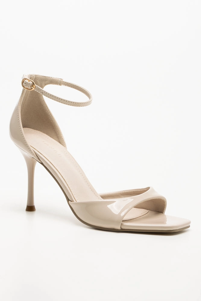 Patent Sandal Heels Natural Sandals St Lucia Grande