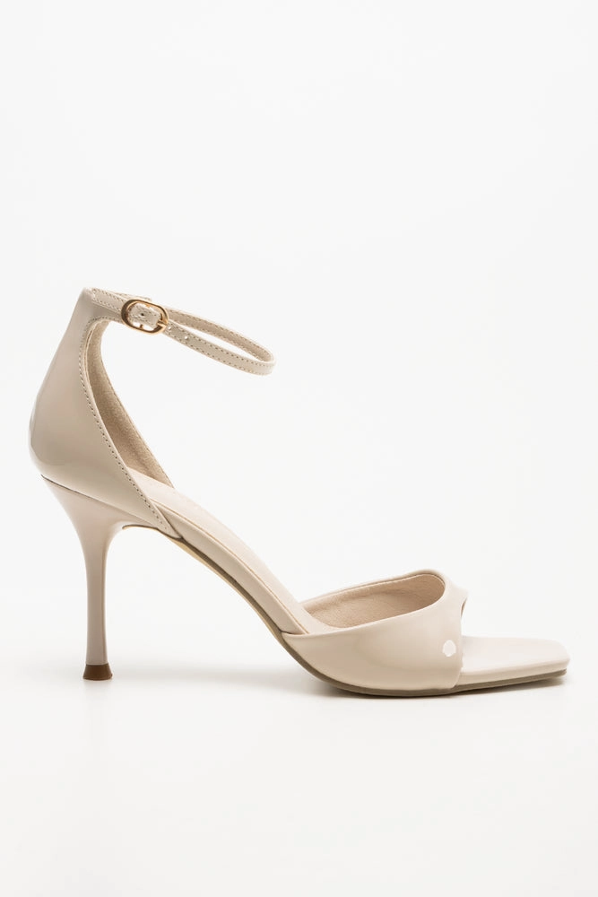 Patent Sandal Heels Natural Boho Sandals