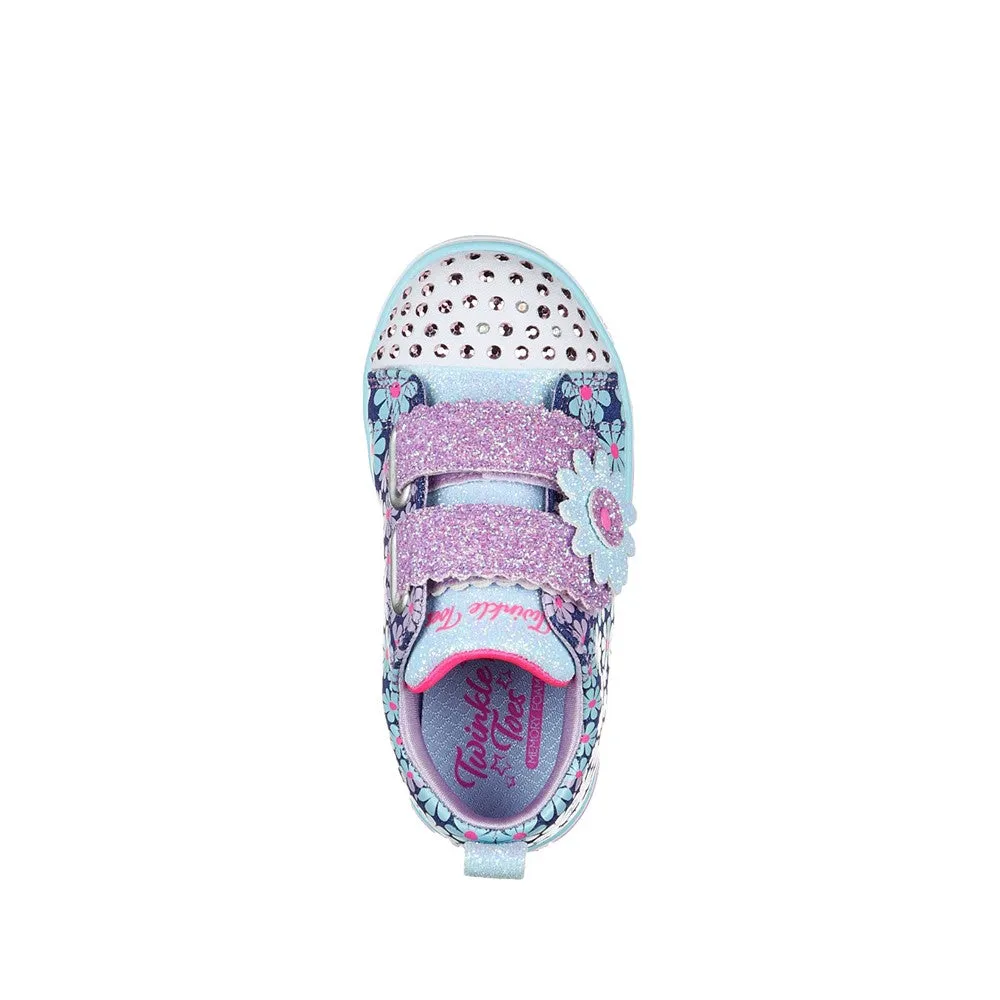 Wide Toe Box Training Shoes Skechers Sparkle Lite Mini Blooms Sports Shoes