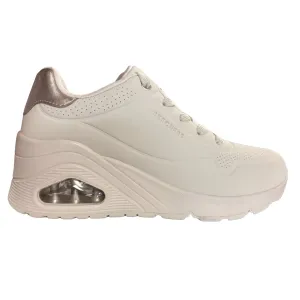 Skechers Women's 177520 Uno Wedge- Hi Steps Off White Casual Shoes Best Shoes For Smart Casual