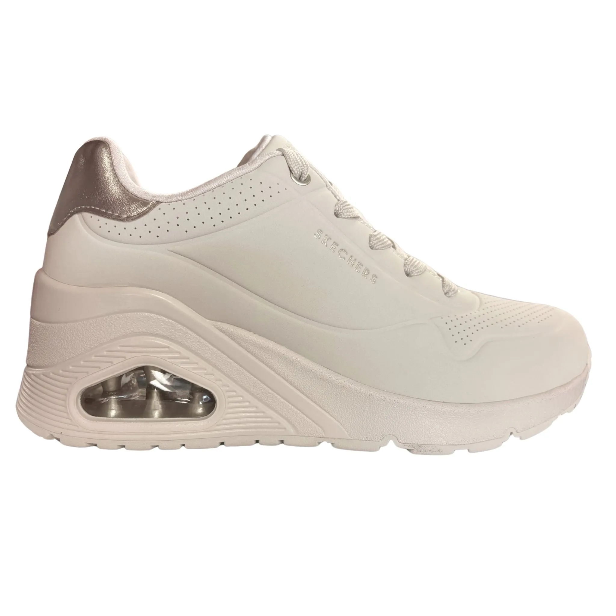 Air Max Estrea Casual Shoes Skechers Women's 177520 Uno Wedge- Hi Steps Off White Casual Shoes
