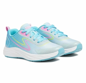 Golf Spikes For Any Shoe Golf Waterproof Skechers Kids Go-Run Accelerate Sneaker - Light Blue/Multi