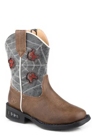 Roper Toddler Unisex Spidie Blue/Tan Faux Leather Cowboy Boots Air Max Boots