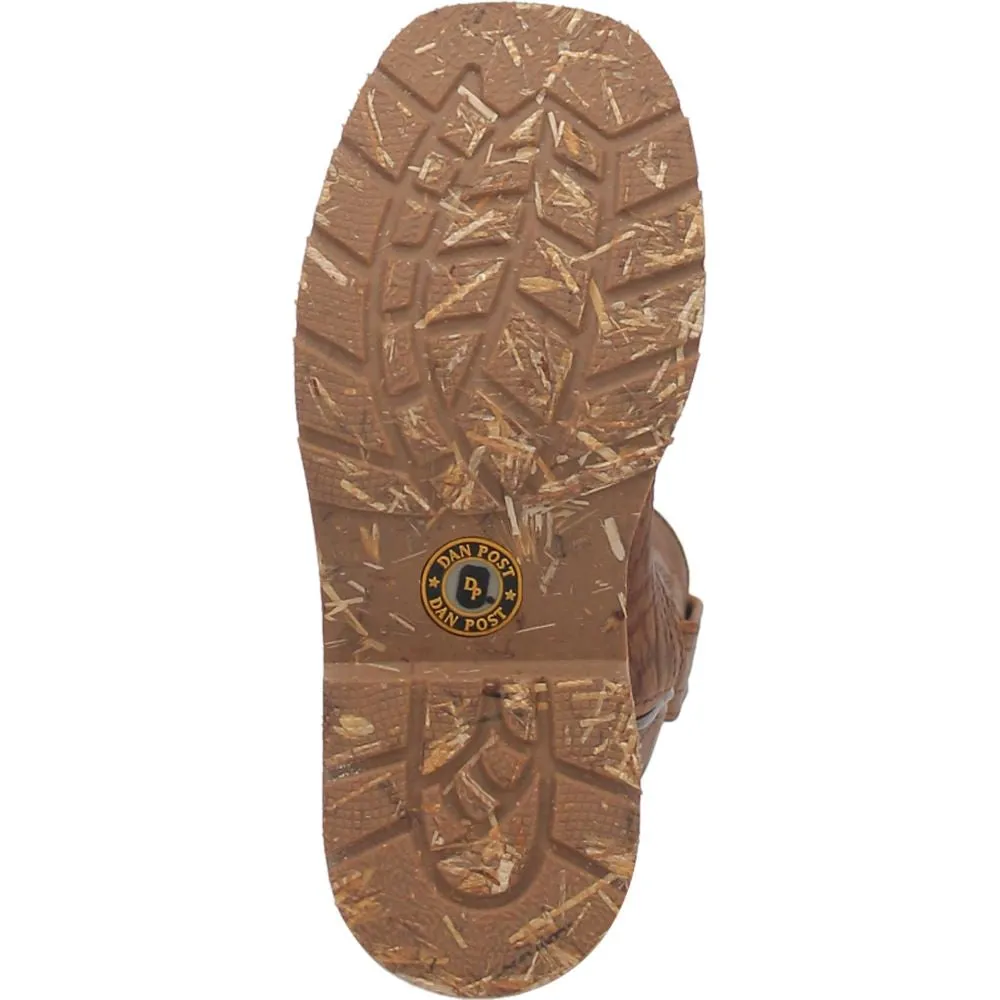 Knee Boots Sale 'Dan Post' Children's 8" Durant Jr. Western Square Toe - Rust Brown (Sizes 8.5C-3Y)