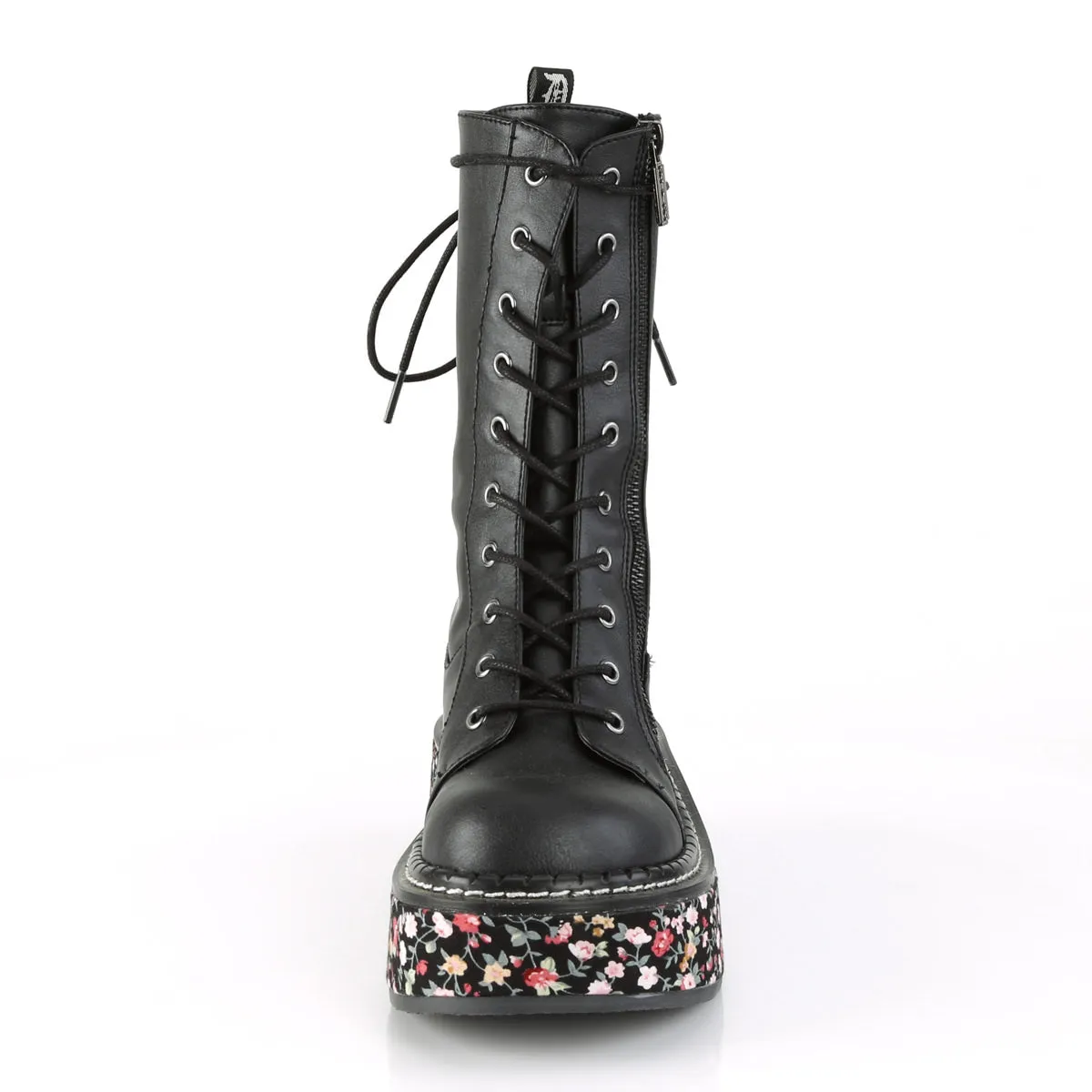 2 Inch Platform EMILY-350 Black Floral Lightest Work Boots