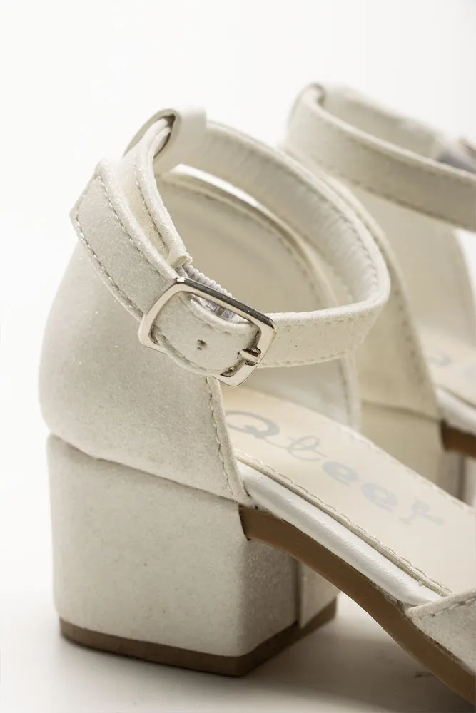 Sandals St Lucia Halcyon Chiffon Flower Heels White