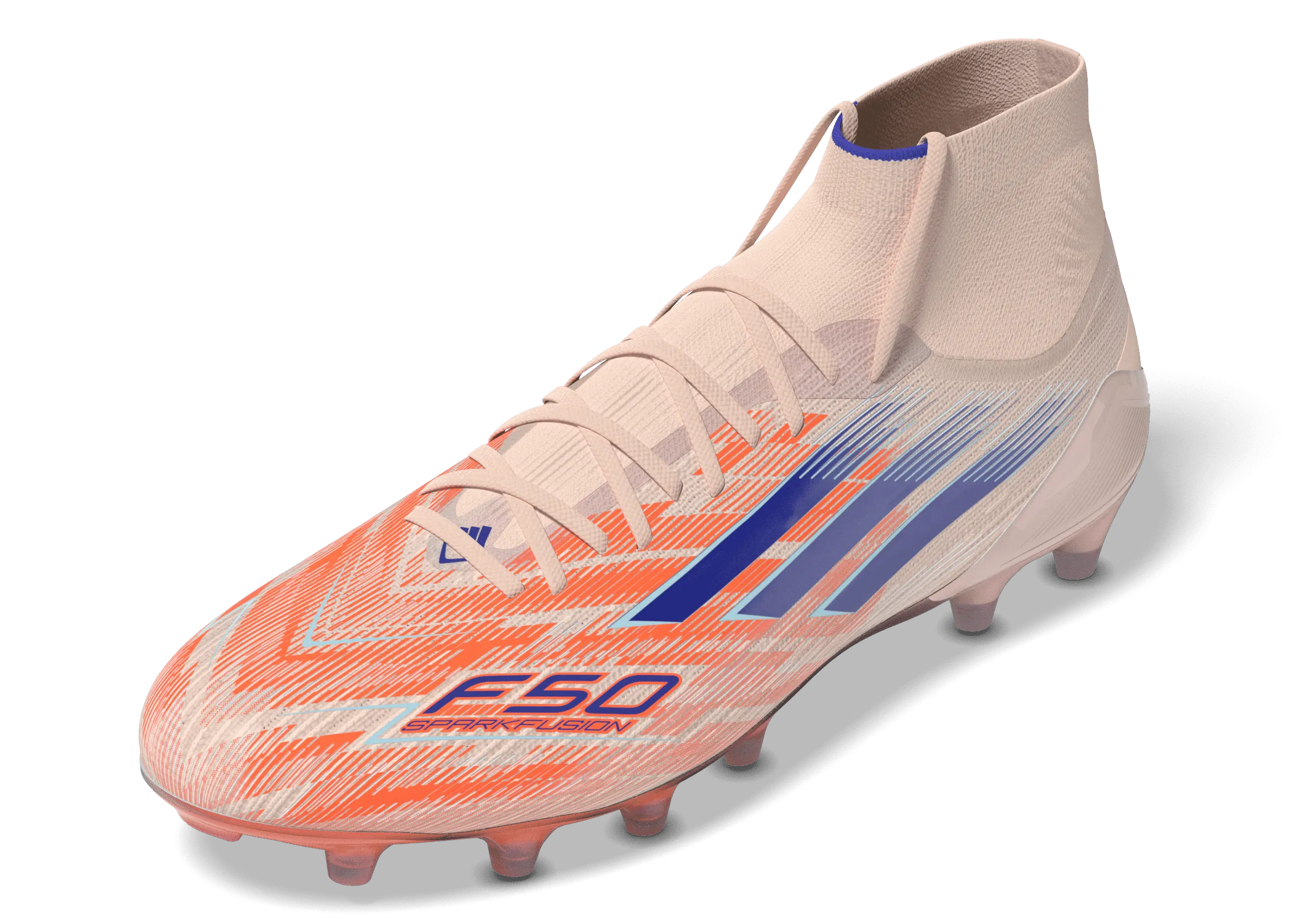 Cleats Soccer Size 7 F50 Sparkfusion Elite Mid Women's FG/AG - Coral Blaze Pack (JH7647)