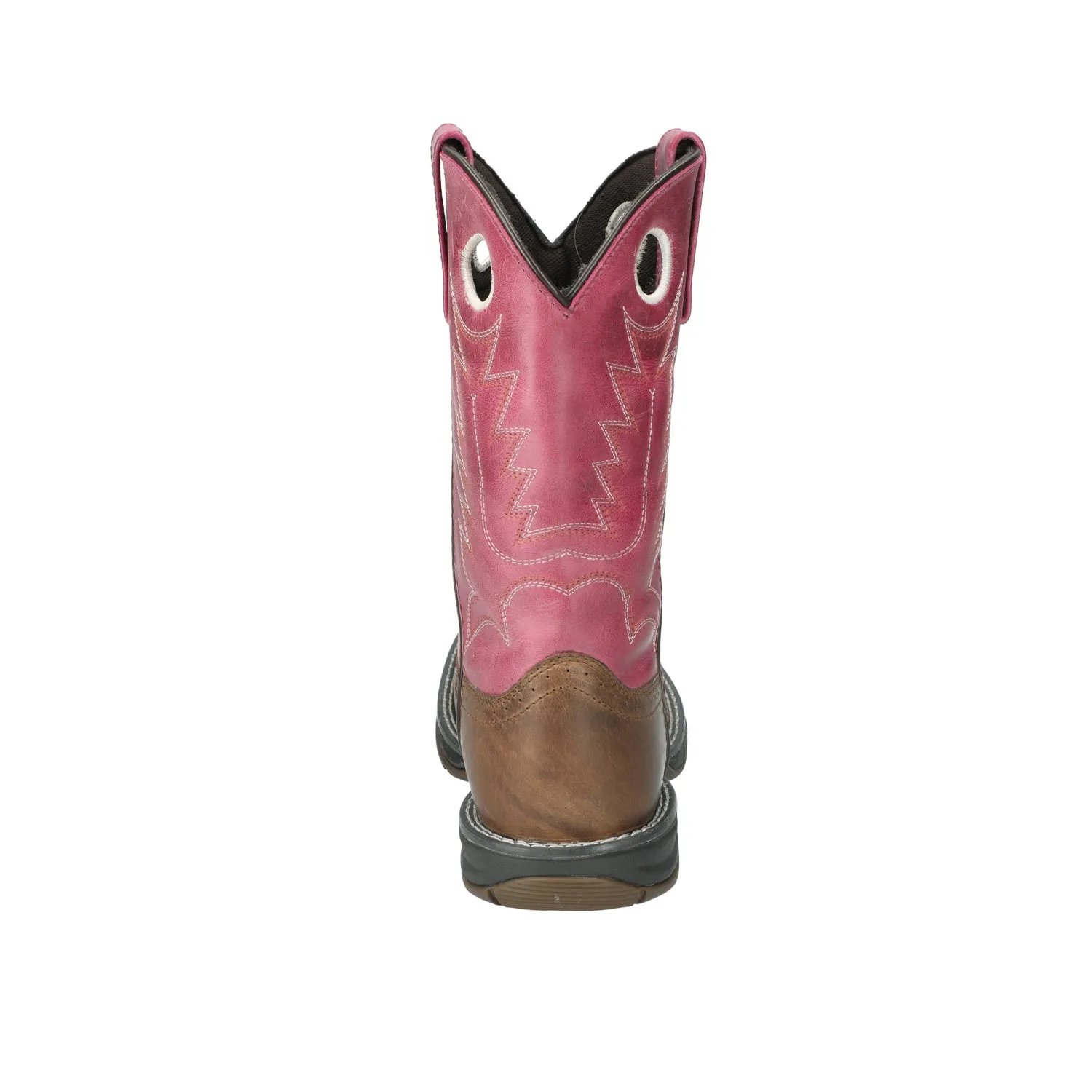 Winter Rain Boots Smoky Mountain Boots Womens Prairie Brown Oil/Pink Leather Cowboy Boots 6.5 M
