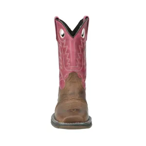 Smoky Mountain Boots Womens Prairie Brown Oil/Pink Leather Cowboy Boots 6.5 M Sofft Sharnell Boots