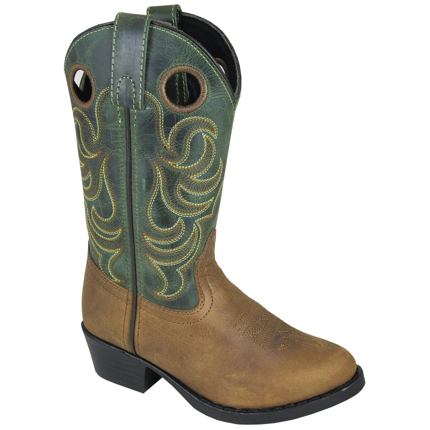 Smoky Mountain Toddler Hopalong Brown Distress/Green Crackle Cowboy Boot Rain Boots Canada Sale