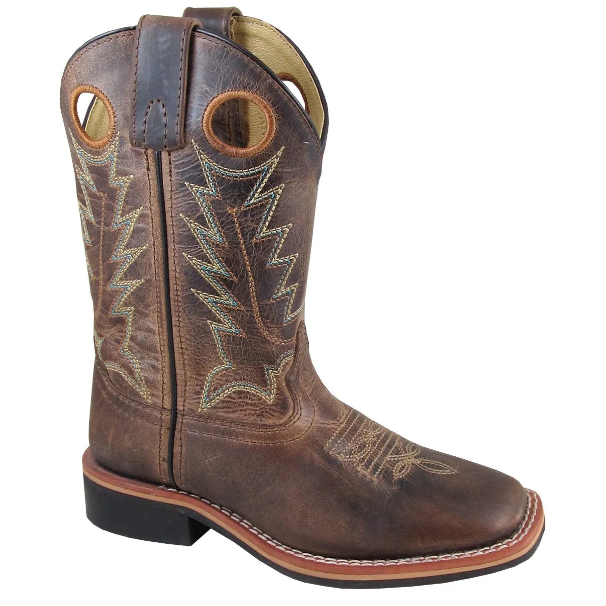 Bernardo Winnie Rain Boot Smoky Mountain Youth Jesse Brown Waxed Distress Cowboy Boot