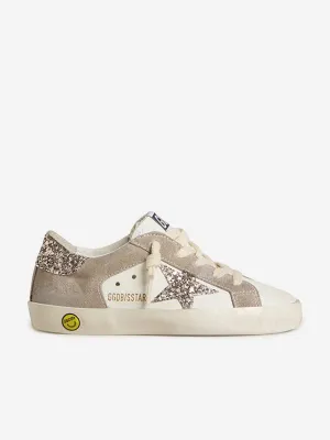 Golden Goose Kids Leather and Suede Super-Star Trainers in White Best Running Shoes Marathon Training