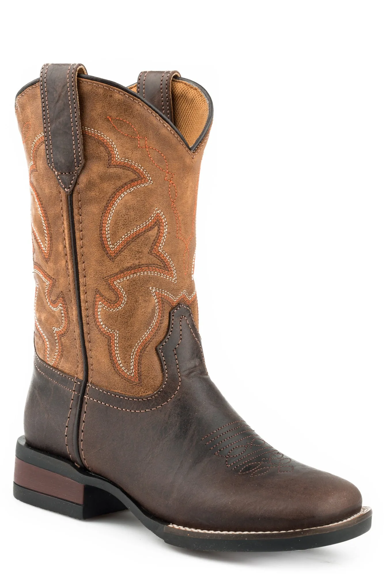 Predator Boots Roper Kids Unisex Monterey Tan/Brown Leather Cowboy Boots