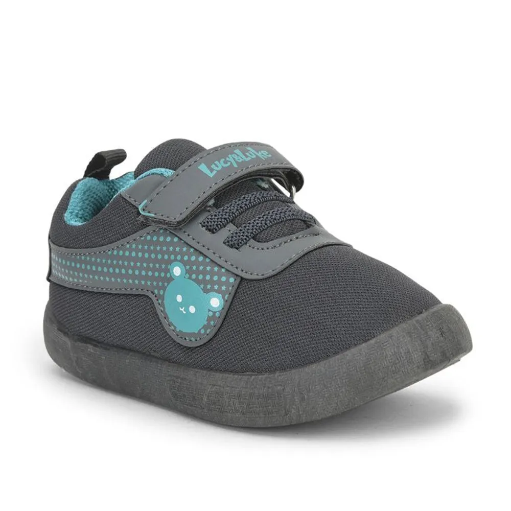 Best Running Shoes For Casual Runners Lucy & Luke Grey Casual Non Lacing Shoes For Kids BASTIAN-2E By Liberty