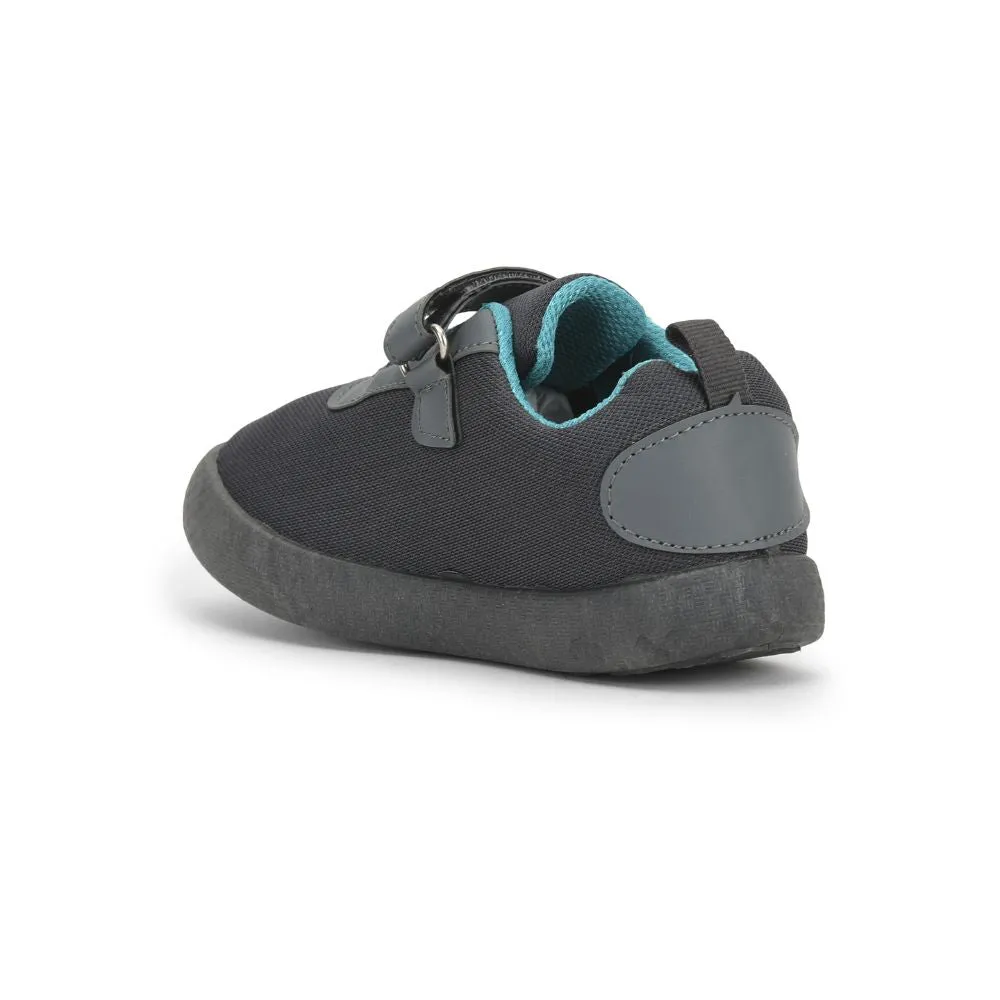 Contour Casual Shoes Lucy & Luke Grey Casual Non Lacing Shoes For Kids BASTIAN-2E By Liberty