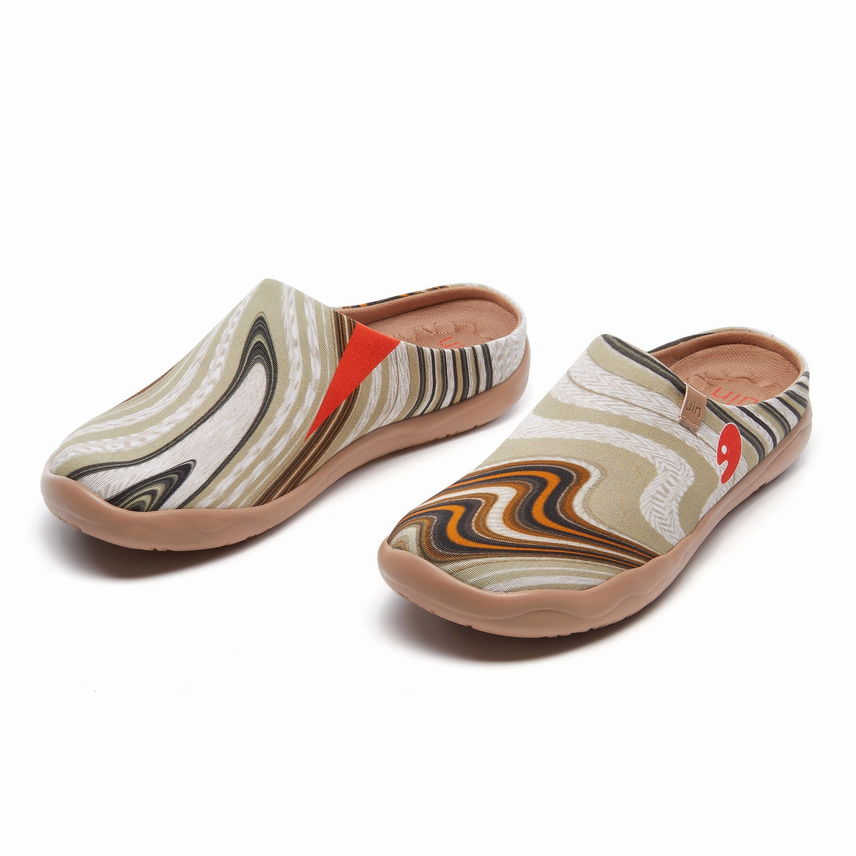 Slip On Walking Shoes Lightweight Casual Running Sneakers Brown Stone Rhythm Malaga Women