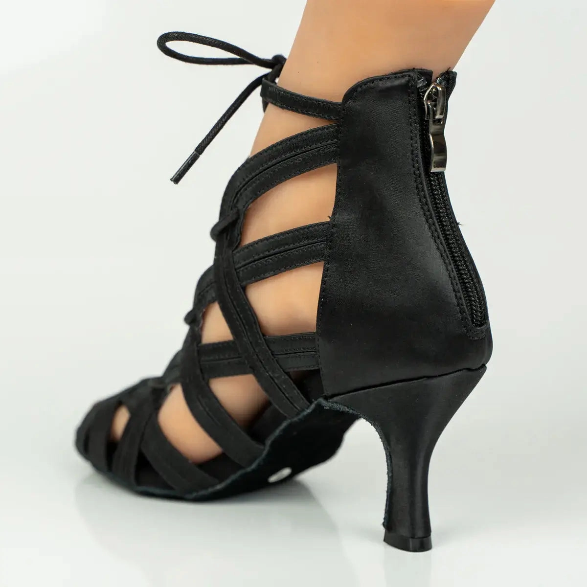 Rita - Lace-Up Salsa Bachata Latin Dance Shoes (Suede Sole) Trail Guide Shoes