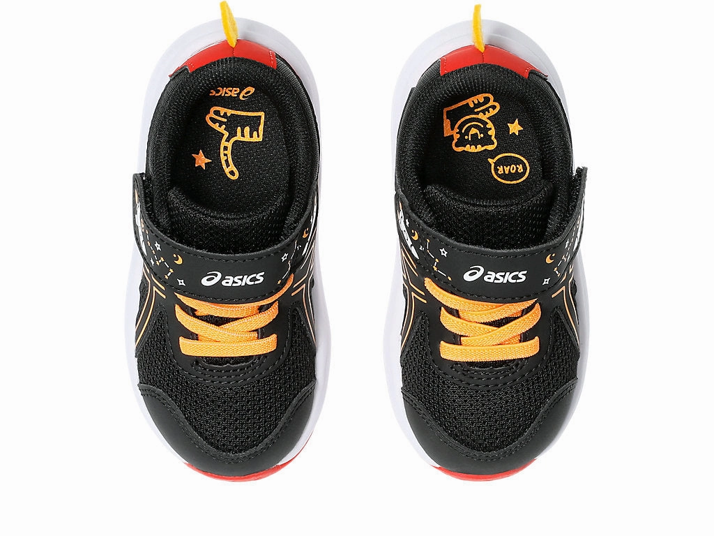 Asics Kid's Contend 9 Hook N' Loop Ts Black/Orange Running Shoes Top Of The Line Asics Running Shoe