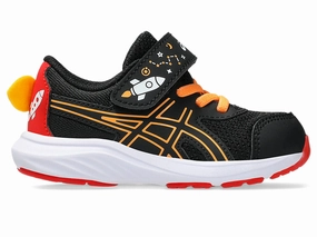 Shoes For Flat Feet Asics Asics Kid's Contend 9 Hook N' Loop Ts Black/Orange Running Shoes