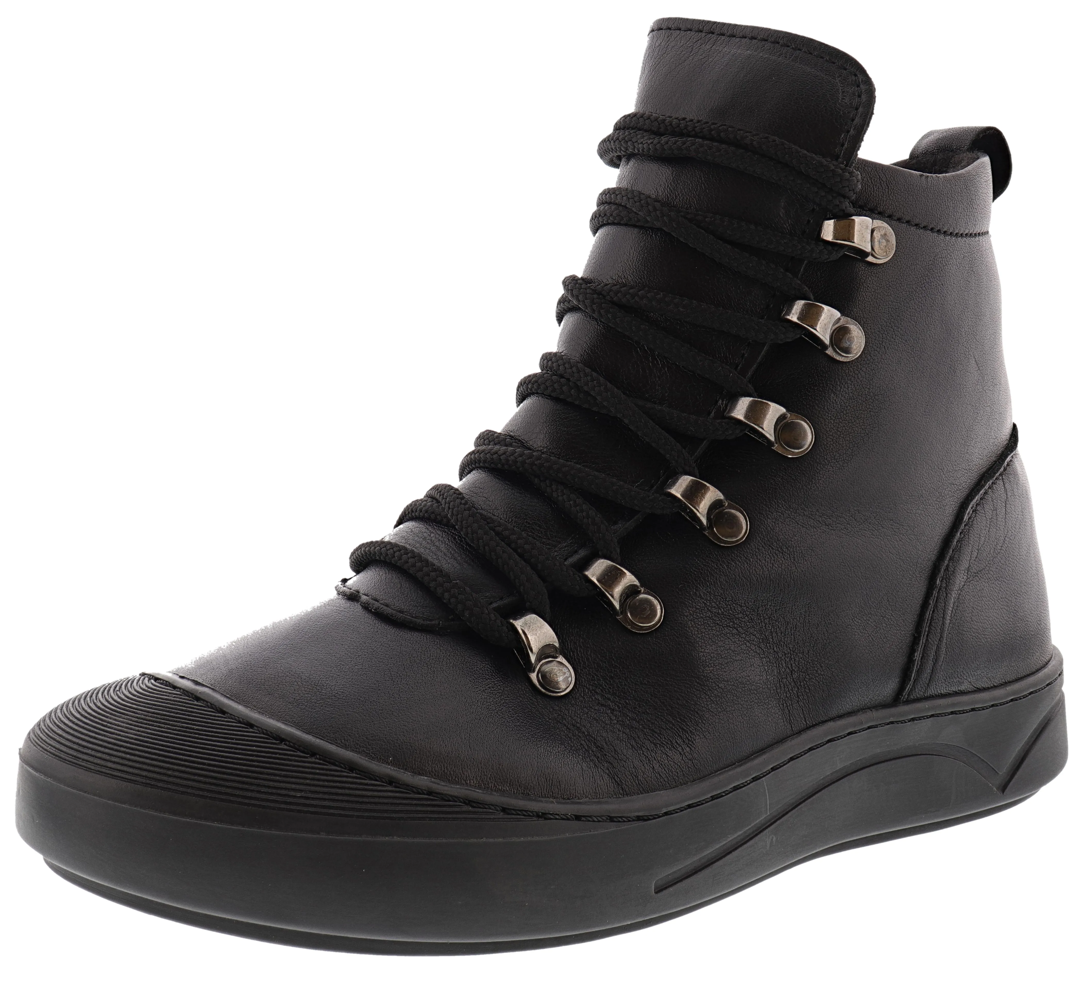 Hugo Boss Rain Boots Spring Step Women's Lace Up Leather Booties Darleen