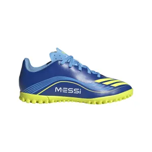 adidas F50 Club MESSI TF Turf Junior- Team Royal Blue/ Solar Yellow/ Semi Blue Burst Soccer Cleats Size 6.5 Youth