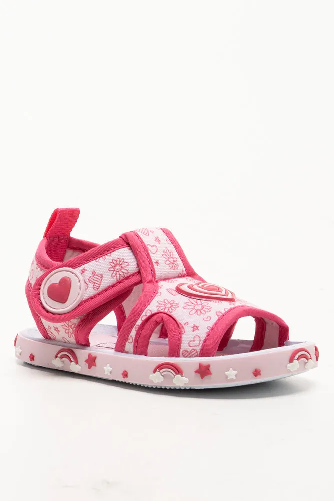 Peep Toe Shoes Sandals Heart Sandals Pink
