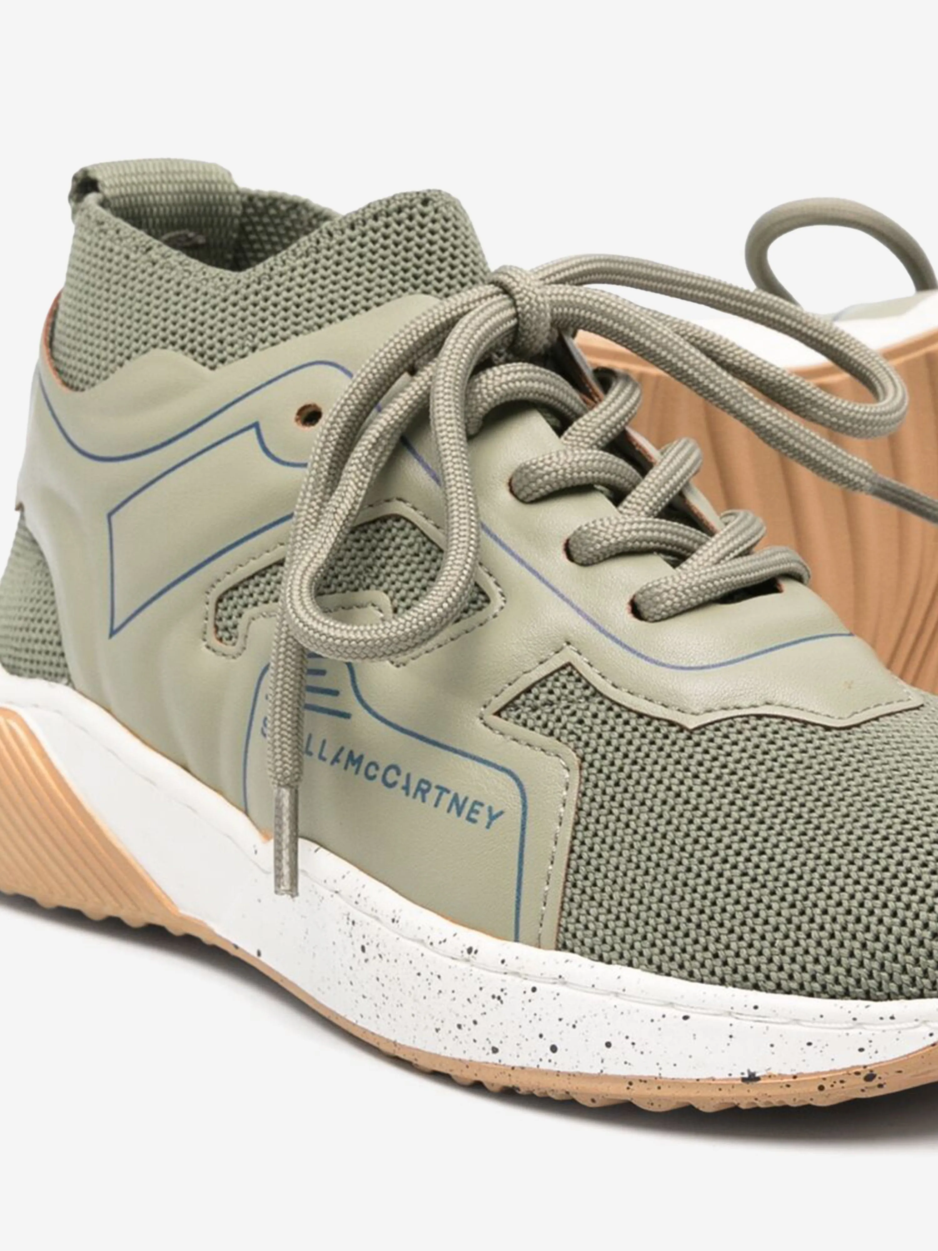 Best Sprint Training Shoes Stella McCartney Kids Lace Up Sock Trainers in Green