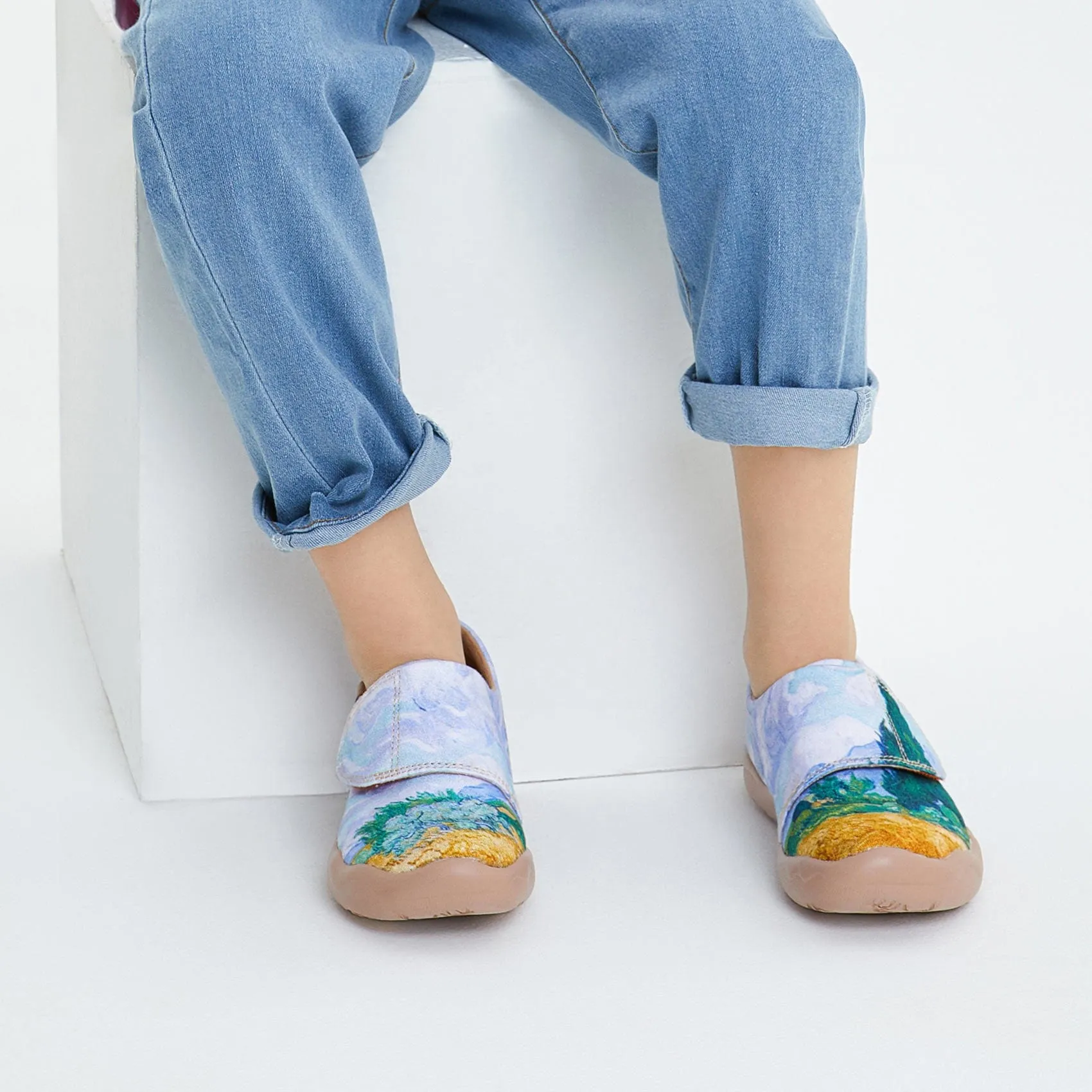 Flat Shoes Van Gogh Wheatfield with Cypresses Kid