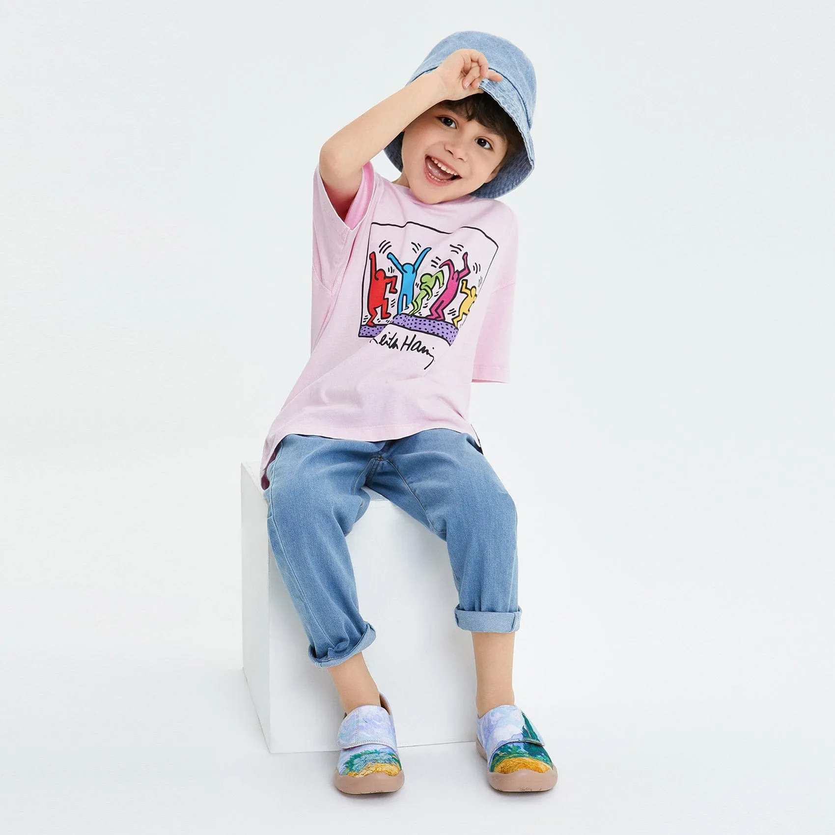 Casual New Balance Shoes Van Gogh Wheatfield with Cypresses Kid