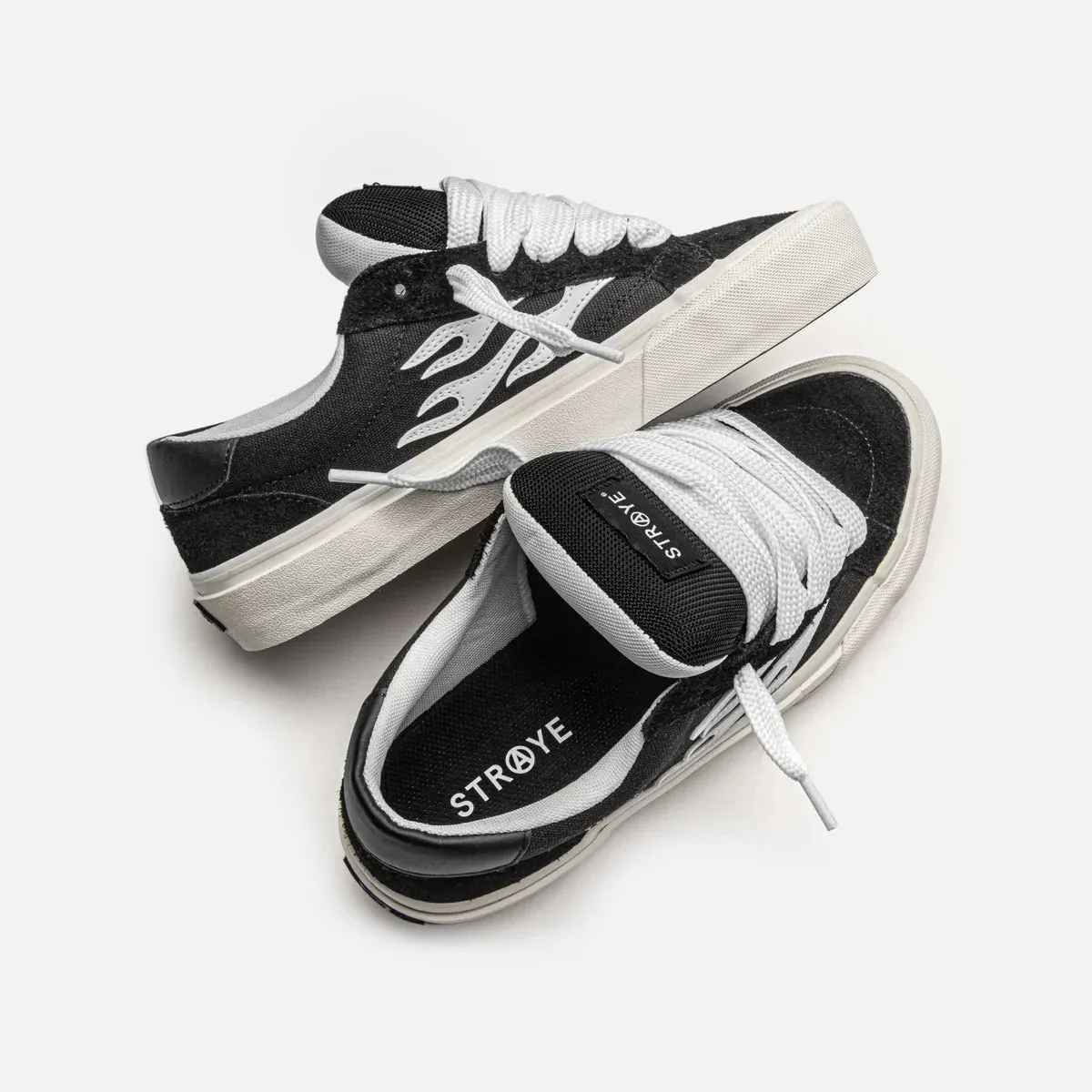 All Weather Skate Shoes STRAYE LOGAN PUFF BLACK 'LA FLAME'