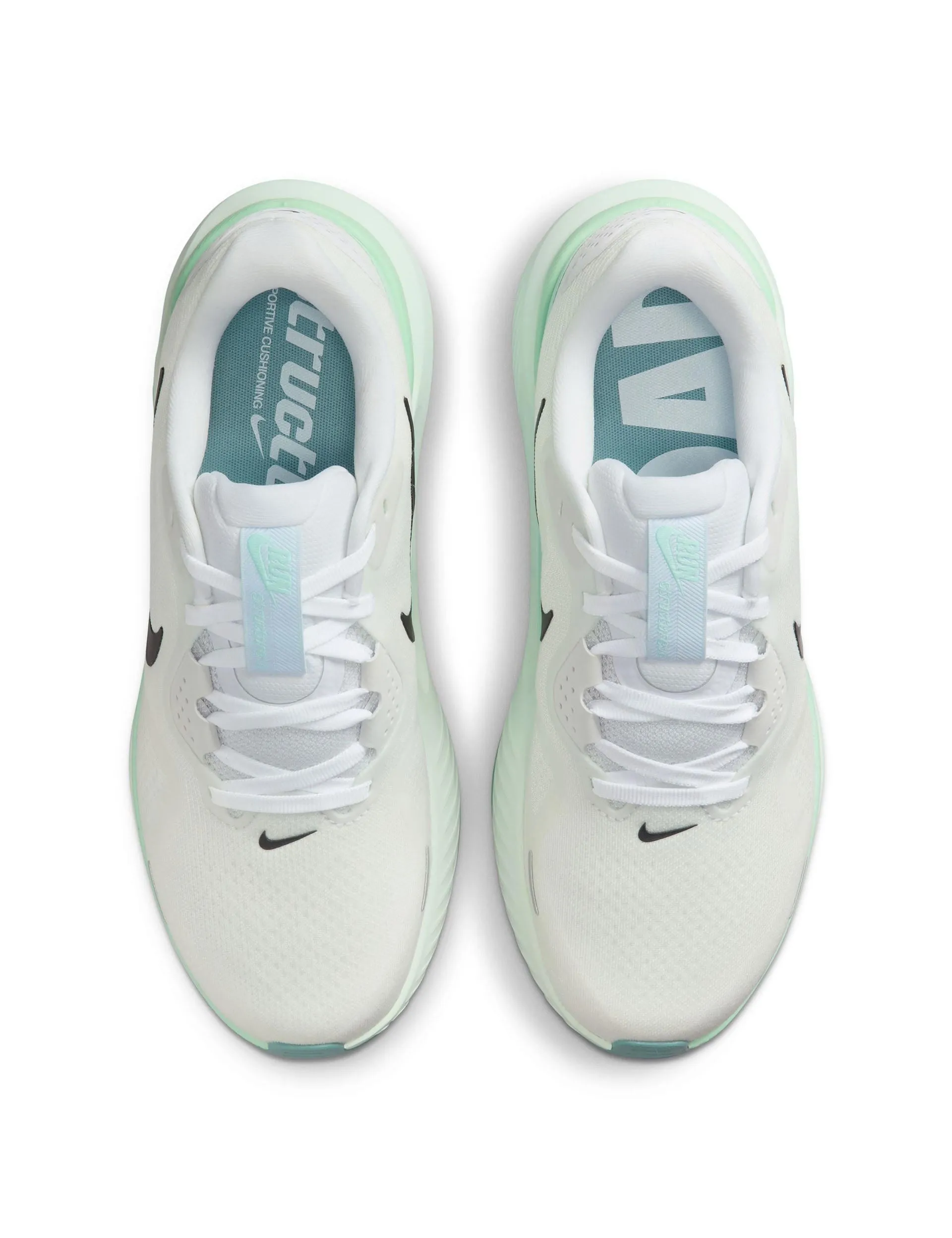 Nike Suede Shoes Structure 26 Shoes - White/Black/Barely Green/Mint Foam