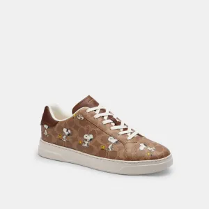 Coach Coach X Peanuts High Line Sneaker In Signature Canvas With Snoopy Print Tan Best Casual Shoes For Lifting