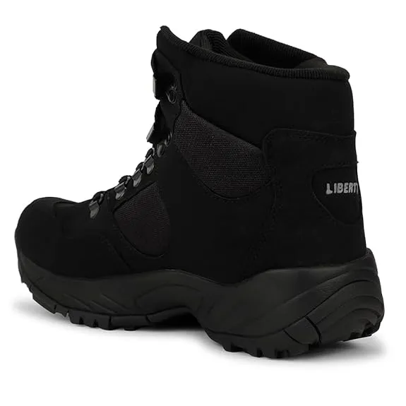 Comfortable Knee High Boots Freedom Black Lacing Safety Shoes For Men EVEREST-4J By Liberty