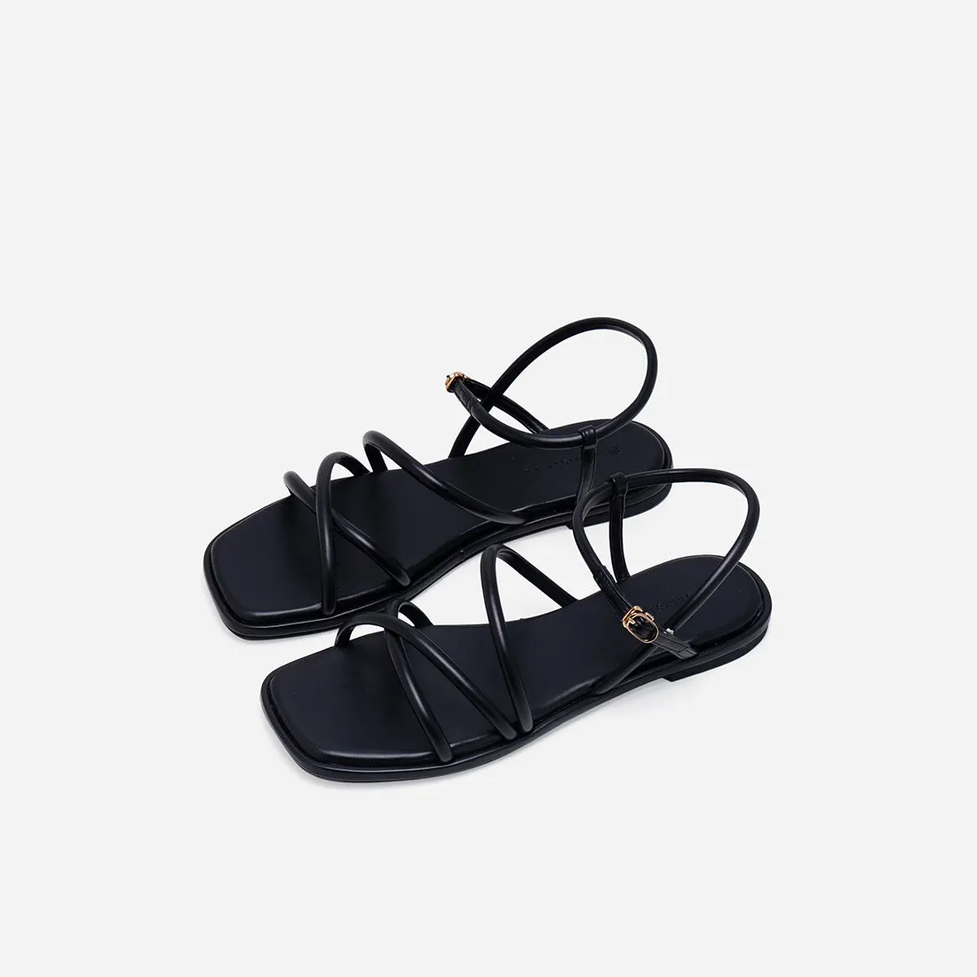 Flat Mule Slides Nila Strappy Sandals