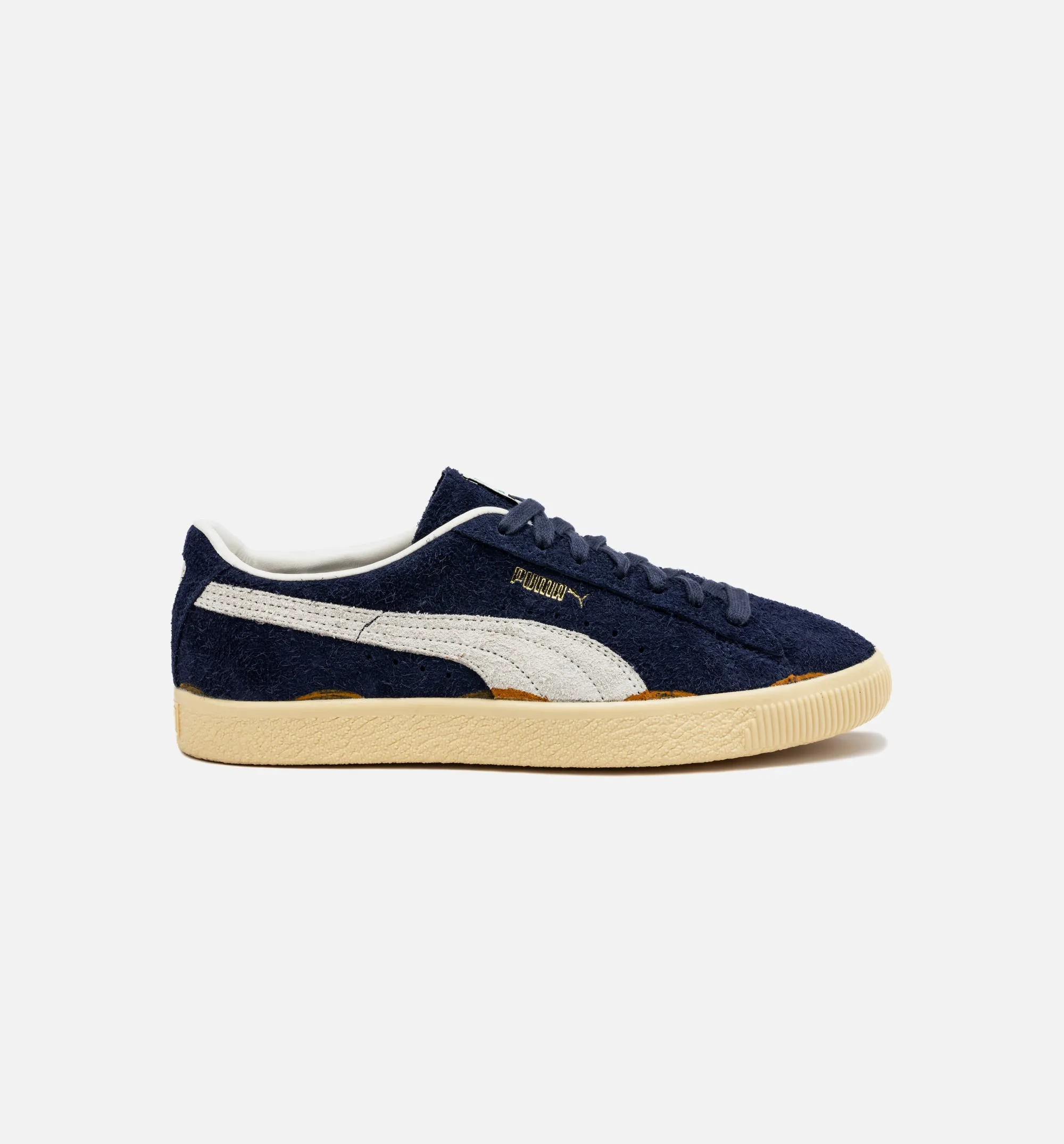 Puma Basket Heart Patent Shoes Suede VTG Neverworn Navy Mens Lifestyle Shoe - Navy/White