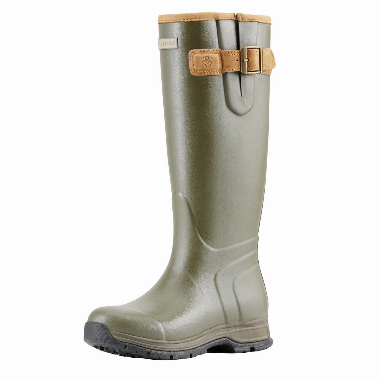 Ariat Womens Burford Insulated Wellington Olive Green Rain Boots Liner