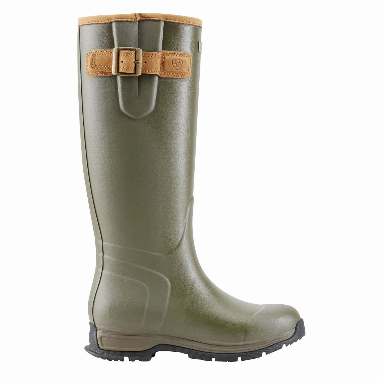 Ariat Womens Burford Insulated Wellington Olive Green Rain Boots With High Heels