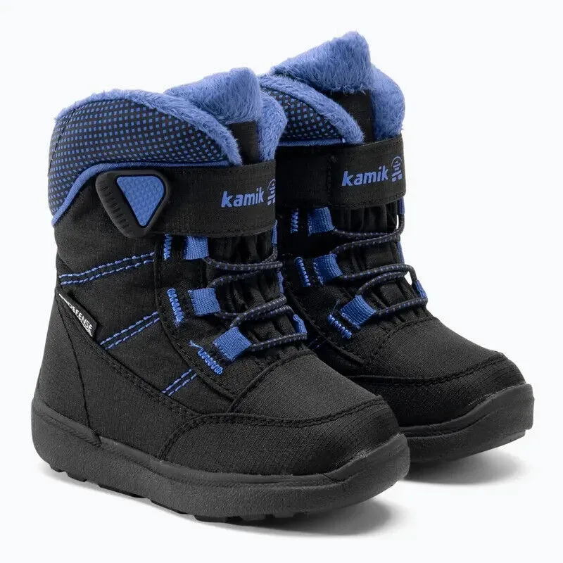 Kamik Stance 2 NF9297 Kids  Black Blue Waterproof Insulated Winter Boots KHD749 Cheap Soccer Cleats With Ankle Support