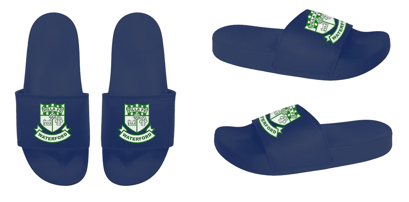 Villa FC Sliders | Navy Slippers Flamingo