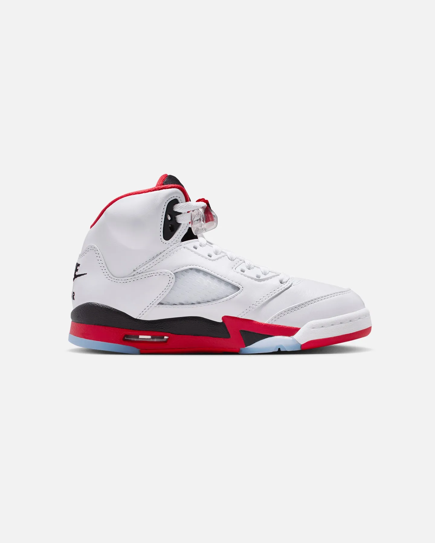 Nike Kids' Air Jordan 5 Retro OG "Fire Red" (GS) White/Fire Red Casual Canvas Shoe