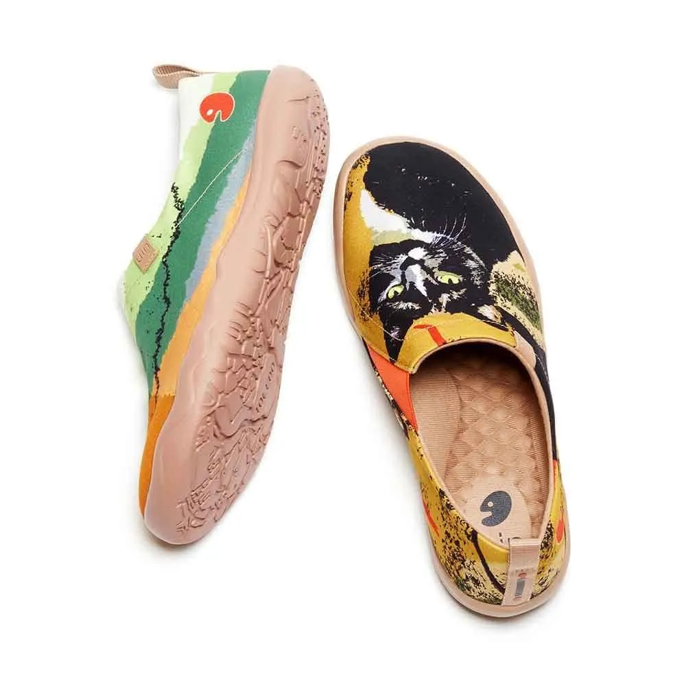 Unique Casual Shoes Black Cat