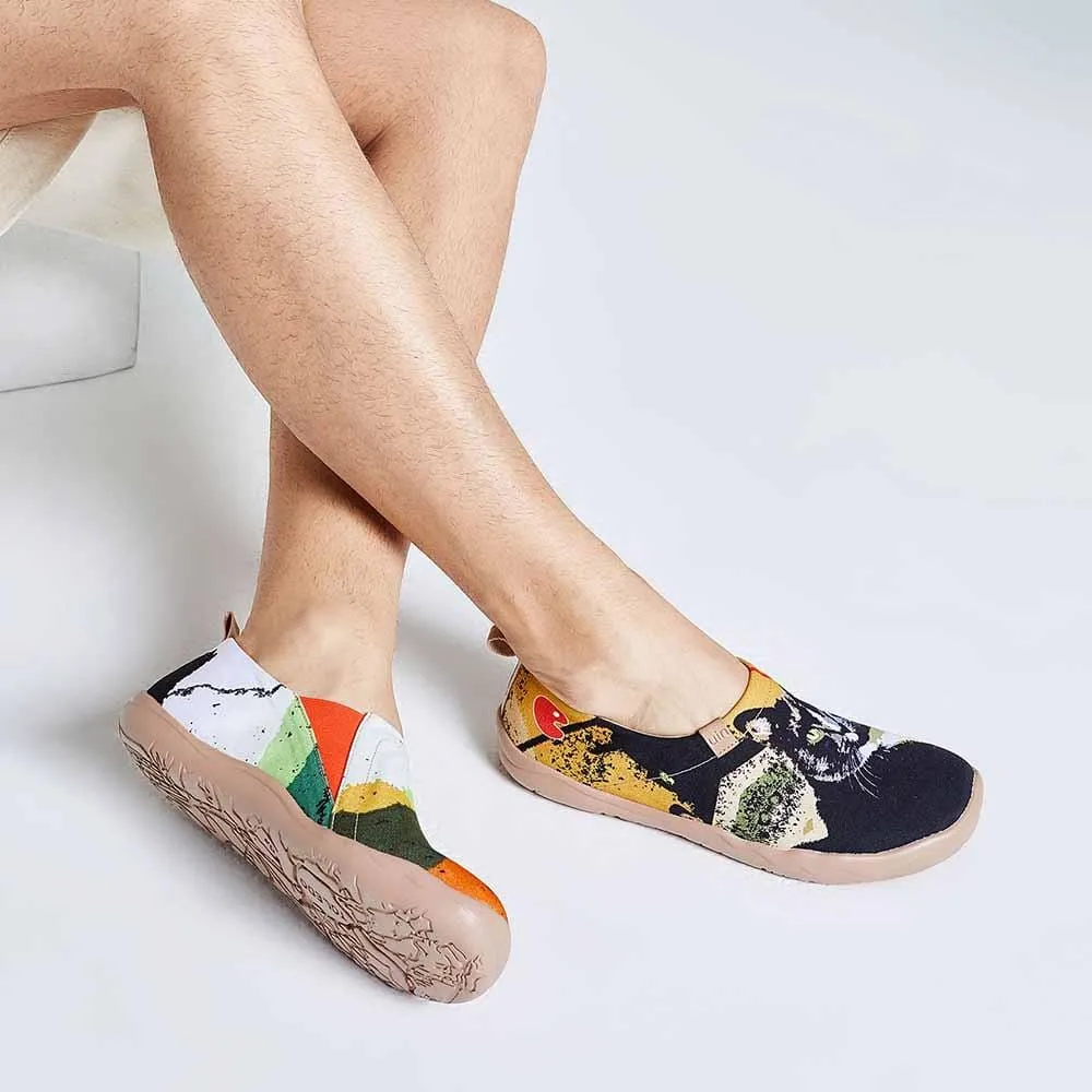 Low Heel Casual Shoes Black Cat