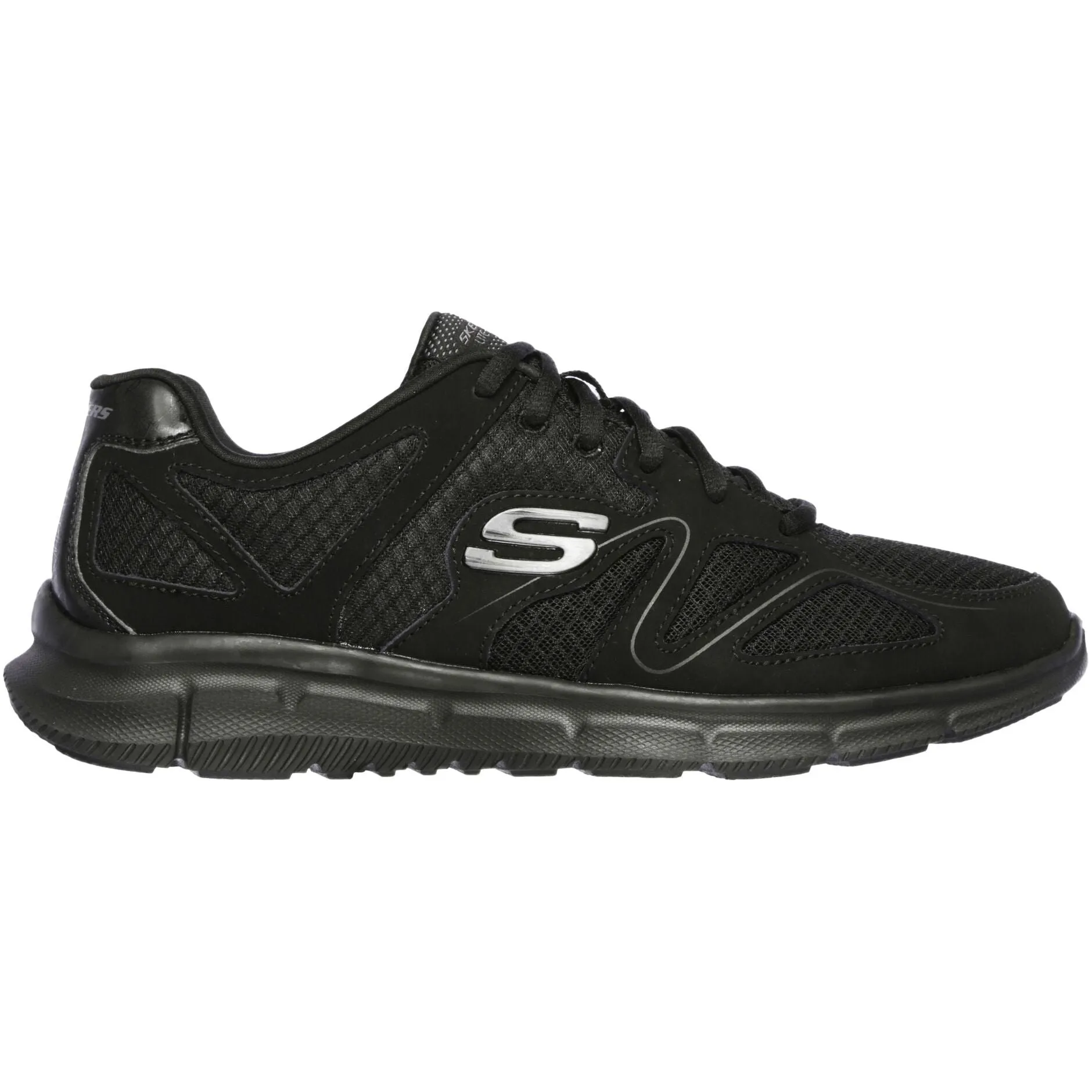Skechers Satisfaction Flash Point Mens Training Shoes - Black Difference Between Running Shoes And Training Shoes