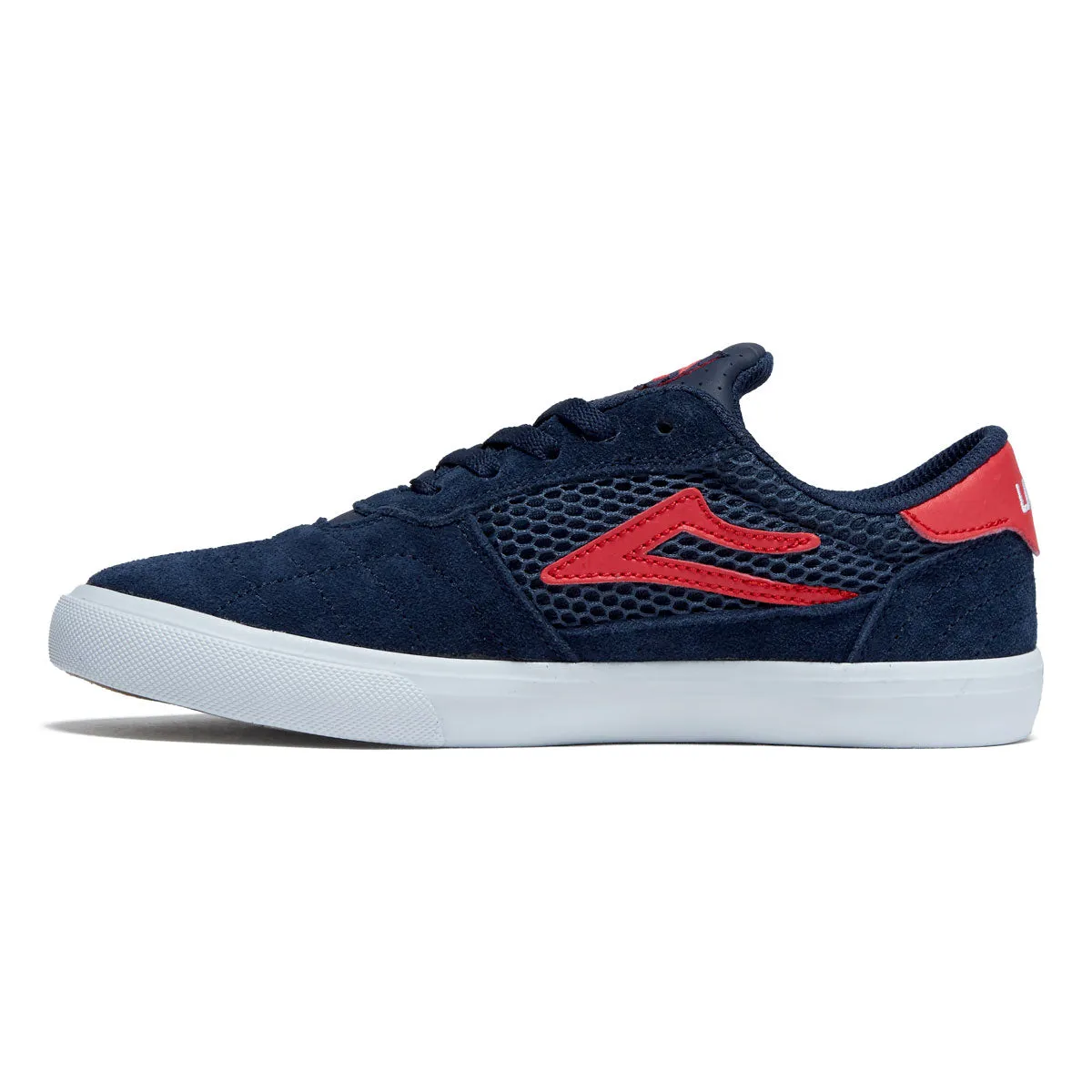Ecco Skate Lakai Youth Cambridge Shoes - Navy/Red Suede