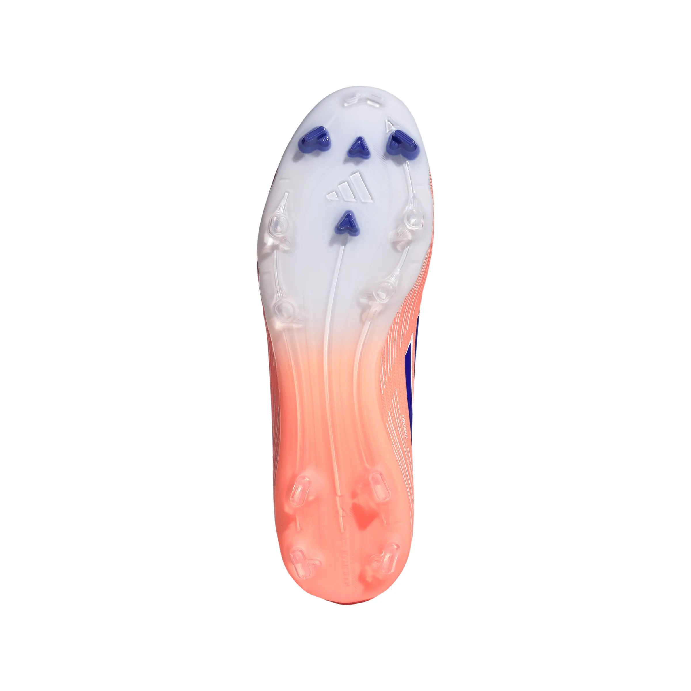 White/beige Soccer Cleats adidas F50 League FG Firm Ground Shoes - Beam Orange / Lucid Blue/ Ftwr White