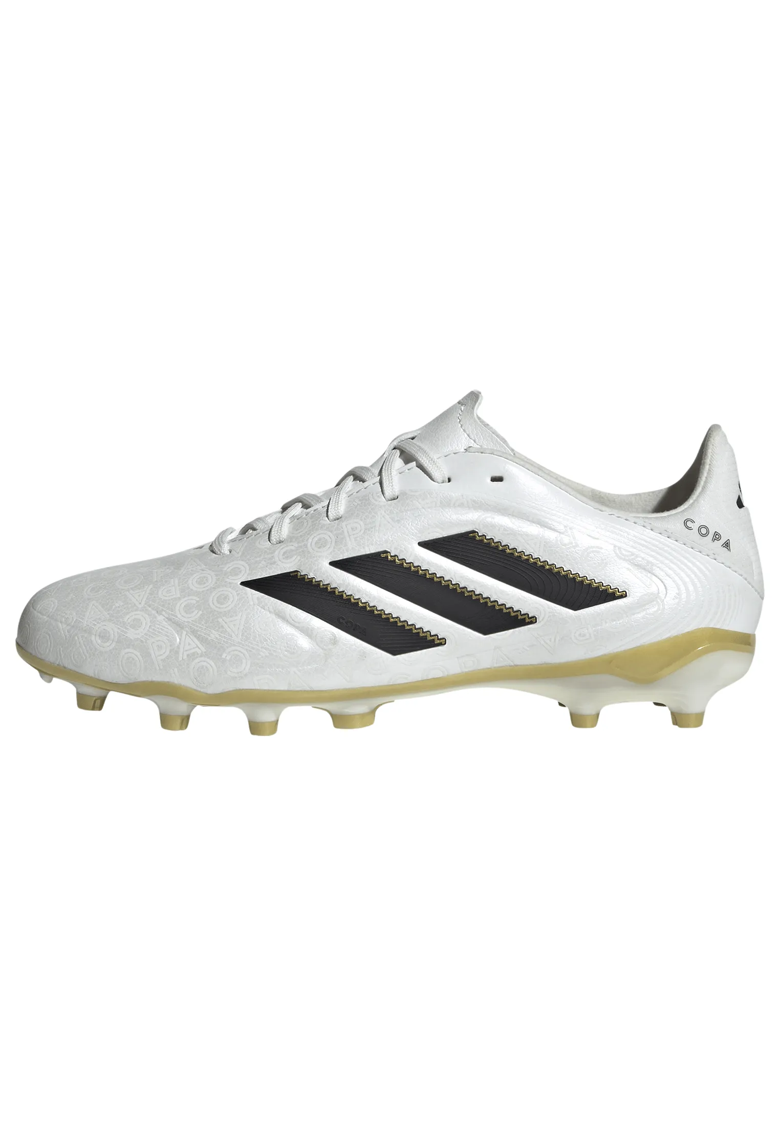 adidas Junior Copa Pure lll League FG Firm Ground Cleats - Ftwr White/Core Black/Gold Met Soccer Cleats Price