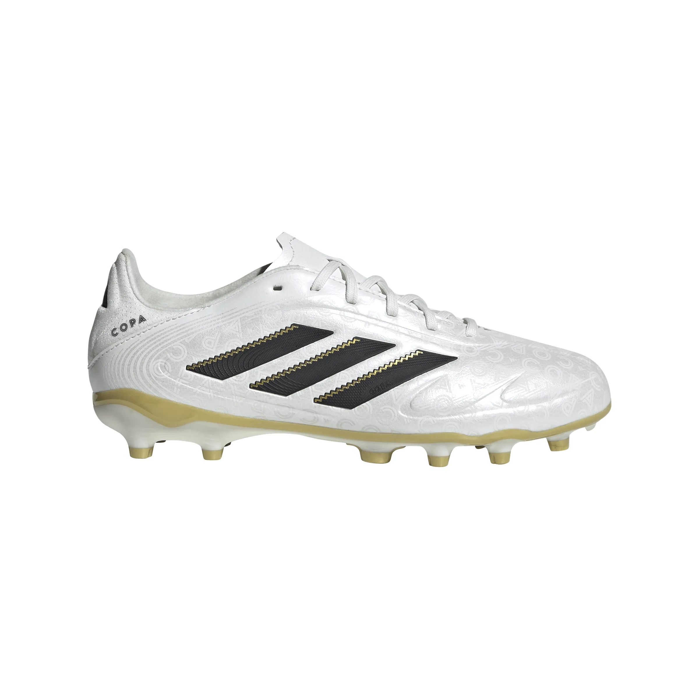 adidas Junior Copa Pure lll League FG Firm Ground Cleats - Ftwr White/Core Black/Gold Met Ag Soccer Cleats