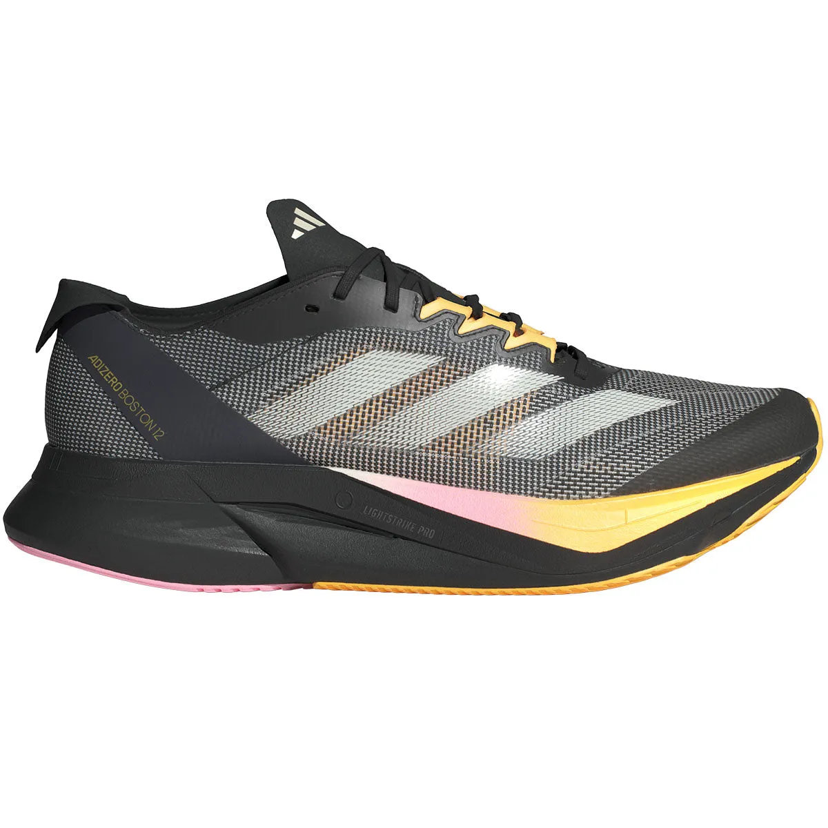 adidas Adizero Boston 12 Running Shoes - Mens - Black/Metalic/Spark Best Budget Training Shoes