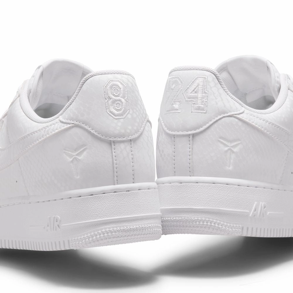 Kobe Air Force 1 'Forever White' Nike Running Cushioned Shoes